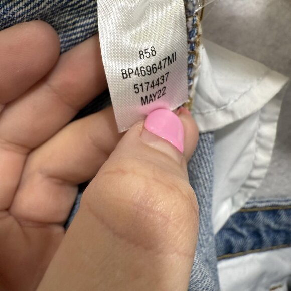 BP Jeans Womens 28 Blue Distressed Wide Leg High Rise Ripped Denim Pants - Picture 10 of 11